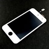 Original OEM Genuine White Full LCD Screen Display Monitor With Touch Touchscreen Digitizer Assembled Installed Set+Lens Cover+Flex Cable For Apple iPod Touch 4th Generation Repair Fix Replace Replacement