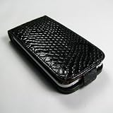 iPhone 3G 3GSケース　最高のプロテクション　前開きタイプ　ハードレザー　ブラック　液晶保護フィルム付　送料無料