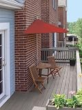 TERRACE MATES VILLA 5 Piece Standard Set with 9 Ft. OFF THE WALL BRELLA in Red Olefin Canopy