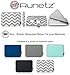 Runetz Sleeve for MacBook 12 inch Sleeve Neoprene Case with Accessory Pocket with Retina Display and fit Other Laptop up to 12 inch, Chevron Gray