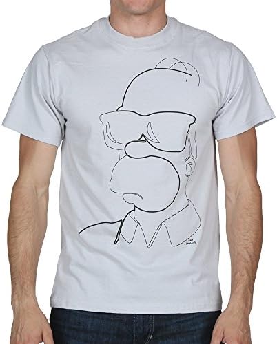 The Simpsons Homer Abstract Lines T-Shirt X-Large