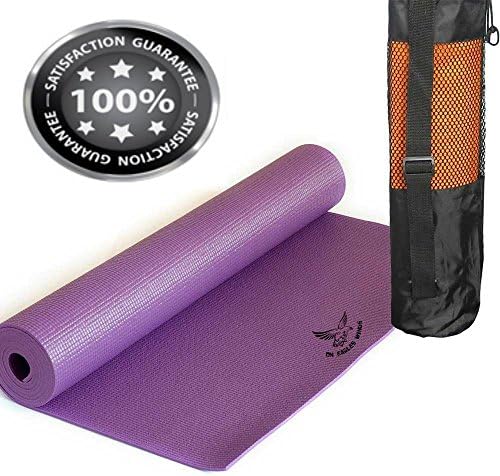 Yoga Mat, Pilates Or Jazzersize Mat In A Travel Bag - Premium 6mm For Perfict Thickness - Improve Fitness Balance And Creativity - Best Impact Absorbent For Natural Health And Exercise - Rolls Up For Carrying Or Storage - Buy NOW At Low STOCK CLEARANCE Price Of $22.95!