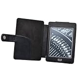 TeckNet@ NEW Kindle Touch Leather Cover for NEW Amazon Kindle Touch - Includes Kindle Rear Protector - Black