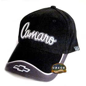 Camaro Hat Cap Black Gray Chevrolet Chevy (Apparel Clothing) by Chevrolet Apparel