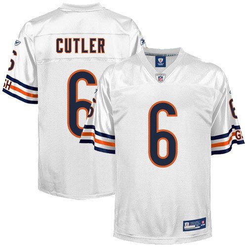 Reebok Chicago Bears Jay Cutler Replica White Jersey XX Large