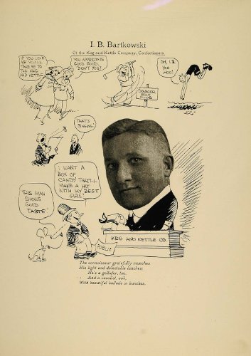1923 Print I. B. Bartkowski Keg & Kettle Candy Chicago - Original Print