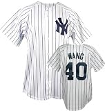 Chien-Ming Wang Majestic MLB Home Pinstripe Replica New York Yankees Jersey