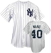 Chien-Ming Wang Majestic MLB Home Pinstripe Replica New York Yankees Jersey