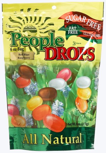 People Drops Red Ripe Raspberry Drops, 6-Ounce Pouches (Pack of 12) by Hard Candy