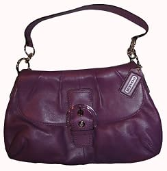 Women's Coach Purse Handbag Soho Leather Flap Closure Berry