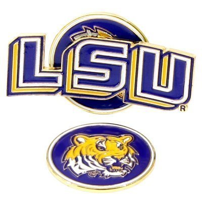 Louisiana State Fightin' Tigers Slider Hat Clip W/ Golf Ball Marker Ncaa College Athletics