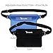 OXA Waterproof Pouch Dry Bag with Adjustable Waist Strap for Beach, Fishing, Hiking, Bigger Space Lightweight, Perfect Protection for Phone, Camera, Cash From Water, Sand, Dust and Dirt (Blue + Black)