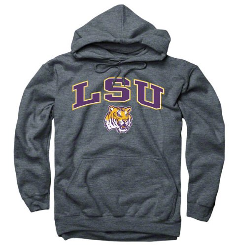 LSU Tigers Dark Heather Perennial II Hooded Sweatshirt