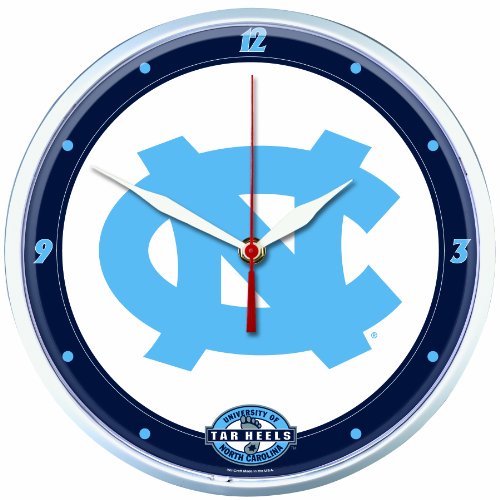 NCAA North Carolina Tar Round Clock