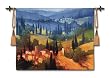 Fine Art Tapestries Tuscan Valley View Wall Tapestry