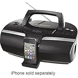 InsigniaTM - Cd Boombox with Fm Radio and Apple&reg; Iphone&reg; and Ipod&reg; Dock
