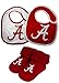 NCAA Alabama Crimson Tide Infant Booties and 2 Pack Bib Set