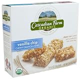 Cascadian Farm Organic Chewy Granola Bar, Vanilla Chip, 6-Count Bars (Pack of 6)