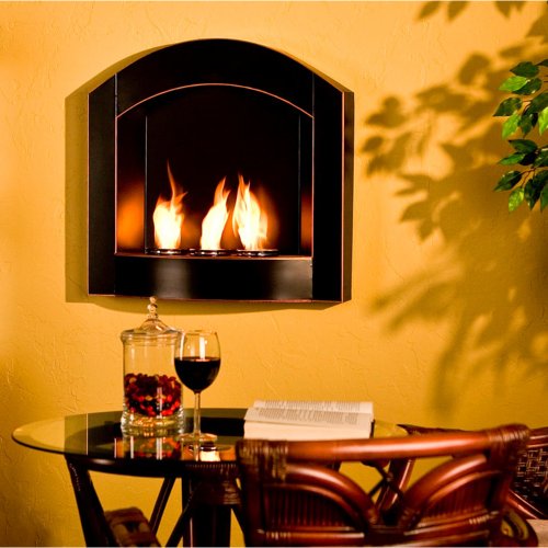 Wall-Mounted Indoor/Outdoor Fireplace