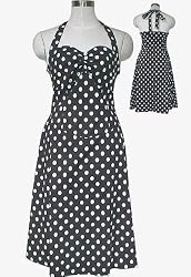 Polka Dot Halter Dress Pinup Summer halter dress 10/M
