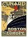 Cunard Line, Boston to Europe Giclee Poster Print, 24x36