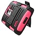 LG POWER CASE, Phonelicious For LG POWER L22C (Straight talk) / LG LEON C40 (TMOBILE / METRO PCS) Xtreme Heavy Duty Hybrid Armor Dual Layer Rhino Kickstand Belt Holster Clip Combo Rugged Case Tuff + LCD Clear Screen Phone Protector Combo & Phonelicious Pen Stylus (Pink Extreme)