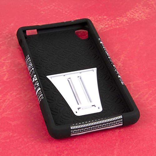Sony Xperia Z3 Case, MPERO IMPACT X Series Dual Layered Tough Durable Shock Absorbing Silicone Polycarbonate Hybrid Kickstand Case for Xperia Z3 [Perfect Fit & Precise Port Cut Outs] - Black Aztec