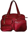 Women's DKNY Purse Handbag Nylon Zip Satchel Red