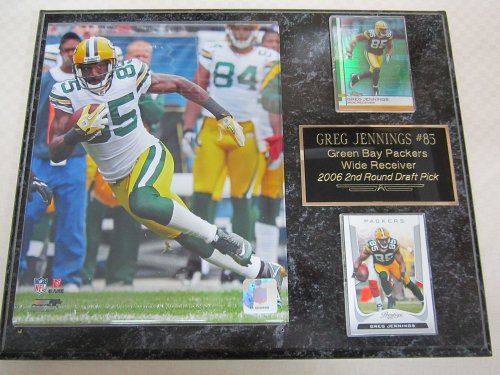 Green Bay Packers Greg Jennings 2 Card Collector Plaque