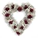 18 MYSTIC HEART Shaped VALENTINE LOVE Wreath Australian Daisy Preserved Hydrangea