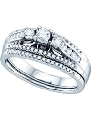 0.50CT DIAMOND 3 STONE BRIDAL SET