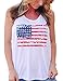Little Hand Women Patriotic American Flag Print Camisole Bow Tank Top