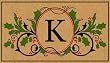 Monogram Holiday Coir Mat - K Monogram Holiday Coir Mat - K