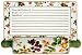 Ceramic Recipe Card Holder Set Berries and Flowers Holder & 24 cards