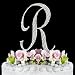 Fully Covered in Crystal Monogram Wedding Cake Topper Letter - Letter R