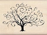 Inkadinkado Wood Stamp, Flourished Fall Tree Picture