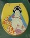 Geisha Girl Statue Doll Bathroom Lucite Toilet Seat
