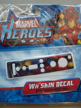 Wii Skin Decal Marvel heroes Wolverine Spiderman Iron Man