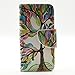 5S Case, iphone 5 5S Wallet CASE - Tree of Life Pattern Premium PU Leather Wallet Case Stand Cover with Card Slots Cash Compartment for Apple iphone 5 5S + CoolGiftCase Stylus