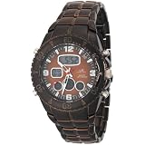 U.S. Polo Assn. Mens US8137 Brown Plated Analo