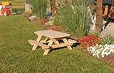 Kids Children's Cedar Picnic Table - Amish Made USA - Stained - Oak