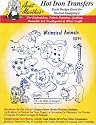 Whimsical Animals Aunt Martha's Hot Iron Embroidery Transfer