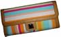 Women's Liz Claiborne Checkbook Wallet Multi Striped Canvas