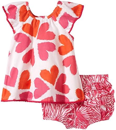 Masala Flutter 2pc Set - Heart Flower, Pink, 12-18 Months