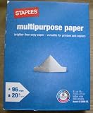 Staples Multipurpose Paper 8.5" X 11", 96 Bright, 500 Sheets