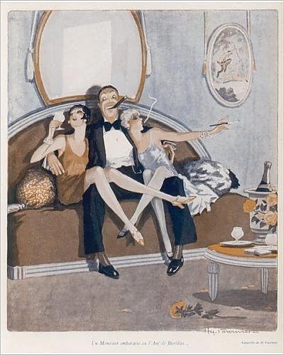 Photographic Print Of Threesome On The Sofa