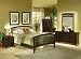 Contemporary Panel Queen Bed 5pc Set in Cappuccino Finish