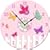 Dolce Mia Flowers and Butterflies Nursery Wall Clock - Sew Vintage