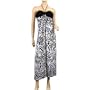 Sexy Black White Designer Print Plus Size Halter Dress - 2X
