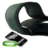 Black Neoprene Armband for Apple iPod Touch 4 ( 4g , 16gb , 32 gb ) + Custom Cut Full Body iPod Touch 4th Generation Screen Protector + VG Brand Live * Laugh * Love Wrist Band!!!
